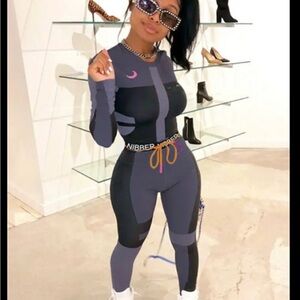 Chic Black and Gray Women's Leggings